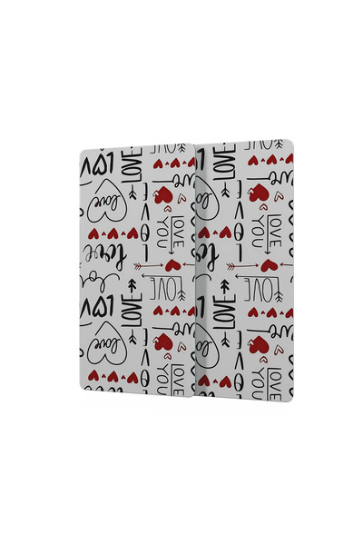 Decovetro Glass Coffee Tableware Presentation Tray Set of 2 Love Series with ...