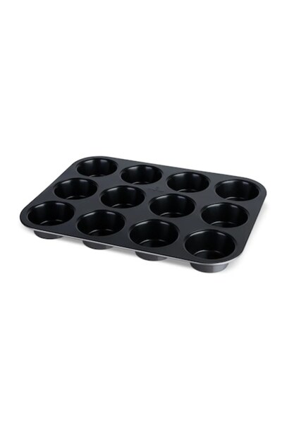Berlinger Baking Tray for 12 Muffins, Carbon Pro, 12 Pieces