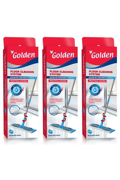 Golden SET 3 PIESE - Sistem de curățare multi-suprafețe cu mop