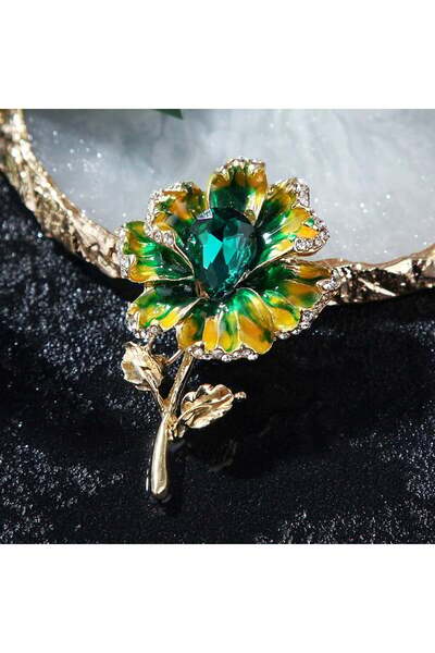 ShinyBeauty Καρφίτσα με εξωτικά λουλούδια