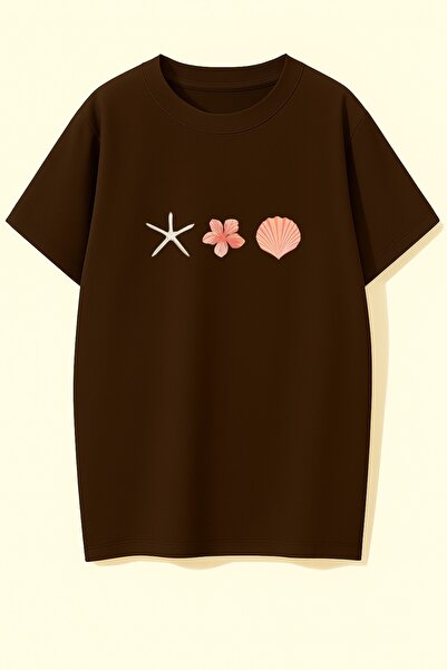 PALPİTO Women's Starfish Printed Oversize T-Shirt