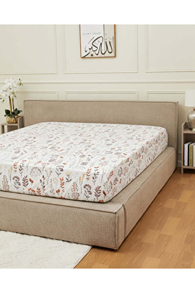 REDTAG ملاءة سرير مطبوع زهور باللون الأبيض (مقاس كبير)