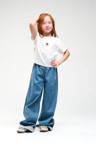LOCO LOCO Girl's 1023 Tencel Straight-Leg Pants