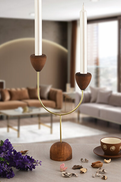 TR Turan Collection HALDEN 2’li Set İskandinav Yay Form Metal Gövdeli Gürgen ...