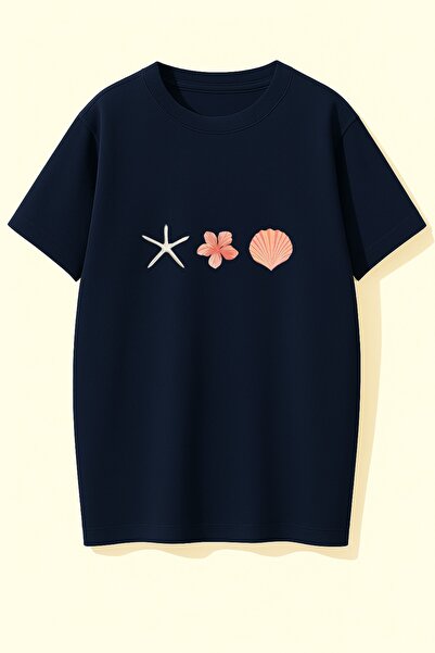 WESTİMO تي شيرت نسائي كبير الحجم مطبوع عليه نجم البحر