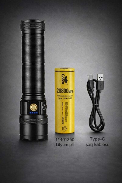 monthiron 6000 lümen zoomlu el feneri+power bank kamp lambası el feneri