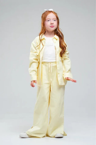 LOCO LOCO Κοριτσίστικο Σετ Παντελόνι και Μπουφάν Gabardine 1067