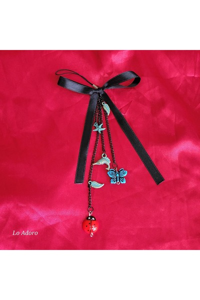 LO ADORO Phone Charm Heart Butterfly Cat Yoga Woman Phone Lanyard Strap Keych...