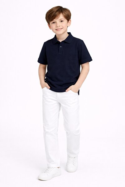 Nacar Erkek Çocuk 23 Nisan 29 Ekim Kısa Kol Lakost&Beyaz Pantolon Gösteri Tak...