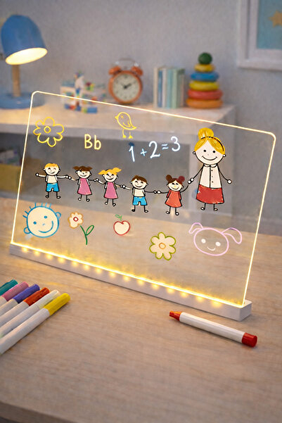 Teknoland Park LED Işıklı Çocuk Çizim ve Kopyalama Tahtası | Eğitici Yazı Tab...