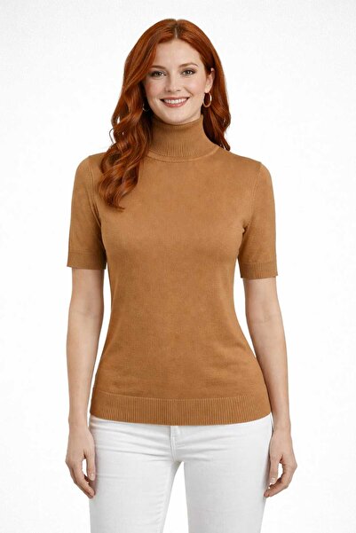 Neden Tekstil Half Fisherman Short Sleeve Knitwear Blouse