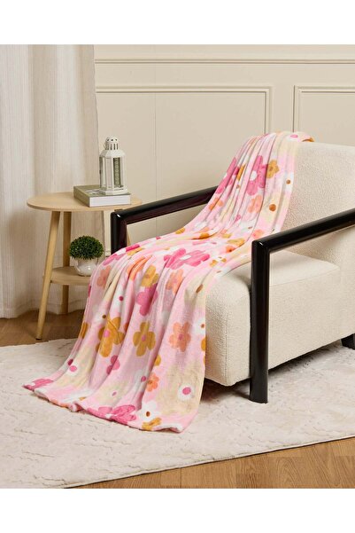 REDTAG Pink Floral Printed Kids Blanket