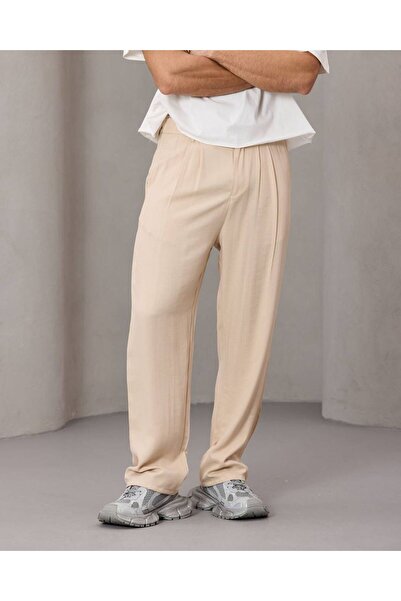 TÜZeMEN بنطلون من قماش التينسل الفاخر