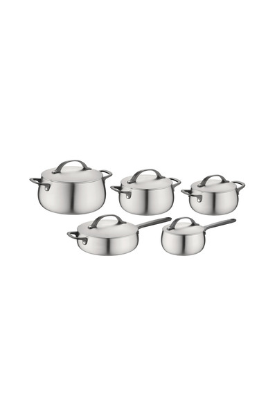 Berghoff Home Belly 10-Piece Cookware Set Smokey Black