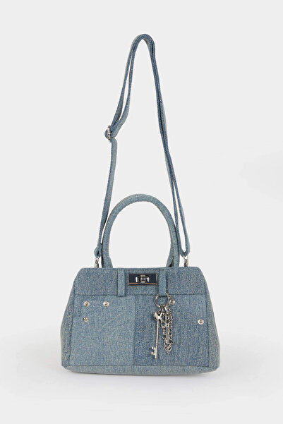 DeFacto E3709Axbe2 Blue Women's Jean Look Shoulder Bag