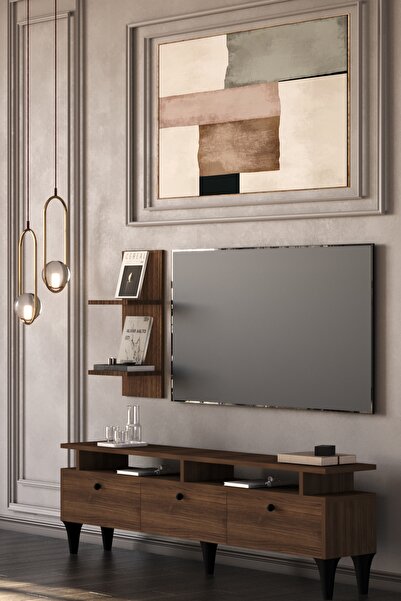 Metalia GM 044 NEVA 3 KAPAKLI AYAKLI DUVAR RAFLI TV ÜNİTESİ