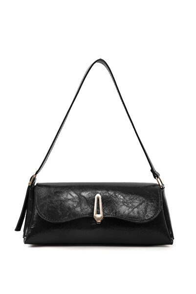 SHAKA Wrinkled Textured Black Shk305 Faux Leather, Special Lock Magnet Hand, ...