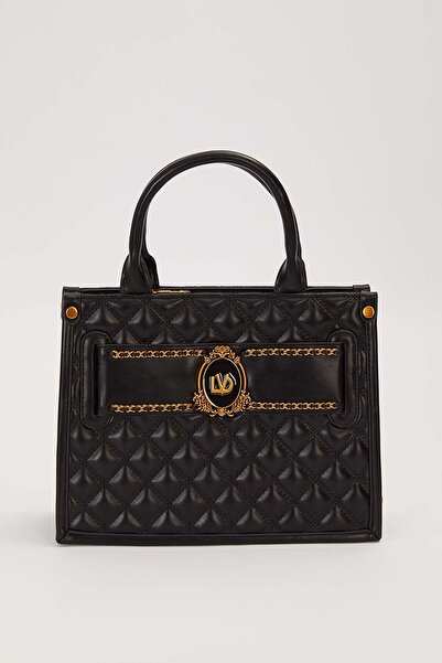Levidor Black handbag with cuff detail