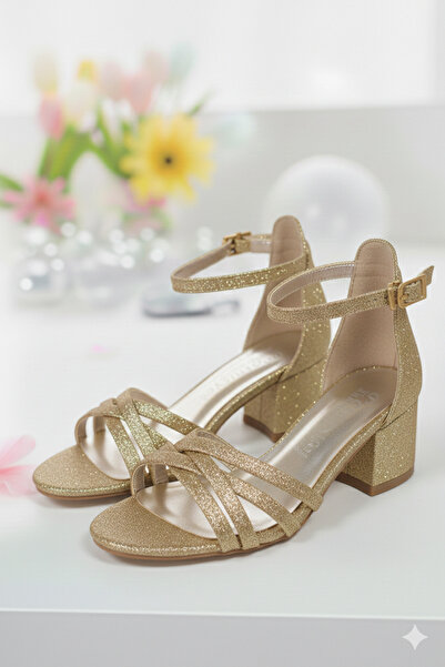 patik ayakkabı Удобни и стилни дамски обувки с нисък ток и блестящ дизайн