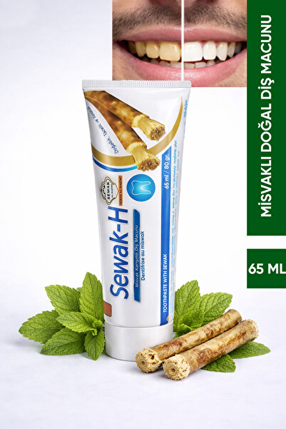 sewak al-haşimi Misvaklı Alkolsüz Diş Macunu 65 ml – Doğal Ağız ve Diş Temizliği