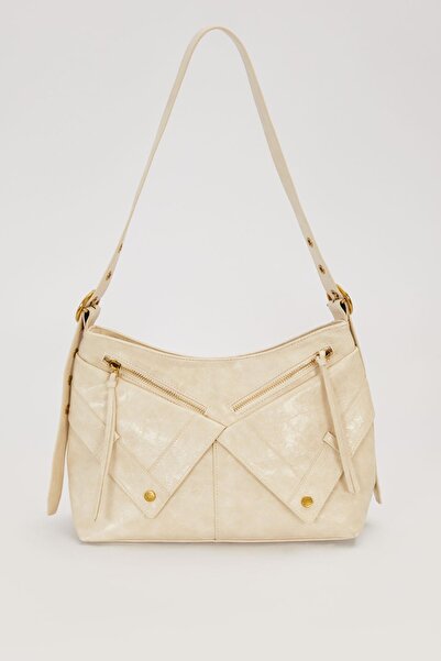 Levidor Gray Crossbody Zipper Detailed Shoulder Bag