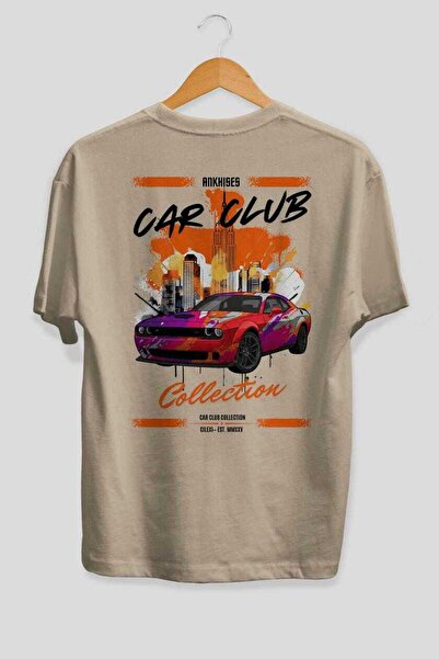 Ankhises Μπλουζάκι Araba Club Series 19 με στάμπα στο πίσω μέρος, μπεζ, overs...