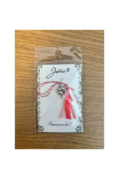 Flippy Traditional Martisor, Jolie, Clover Model 1, Silver