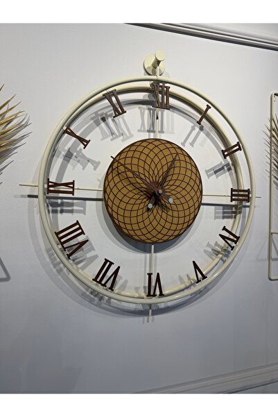 MetaQuartz Aksesuar CEVİZ ROMA CHAKRA (Pilli Led) Modern (mobilya) Duvar Saati