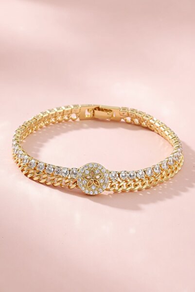 Stella Gold Bileklik (Zirkon Taşlı 14k Kaplama)