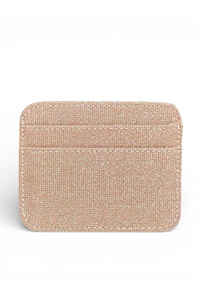 Kemerix Women's Basic Horizontal Model Pink Glitter Gift Wallet & Card Holder