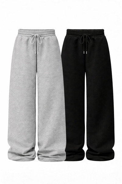 pandy Πακέτο 2 τεμαχίων Άνετο γυναικείο παντελόνι φόρμας με ψηλή μέση