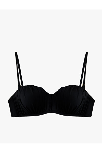 Koton Arkası Bağlamalı Balenli Straplez Bikini Üstü