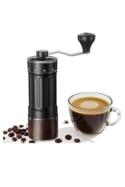 AL3B Mini classic manual coffee grinder with 40 adjustable settings, portable...