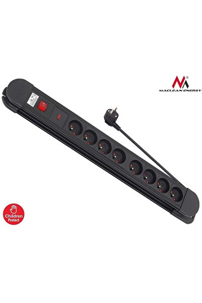 Maclean MCE 11 Power Strip 8-outlet with switch