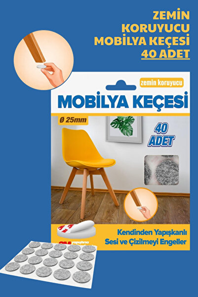 Nandy Home 40 Adet Zemin Koruyucu Mobilya Keçesi - Kendinden Yapışkanlı - 25mm