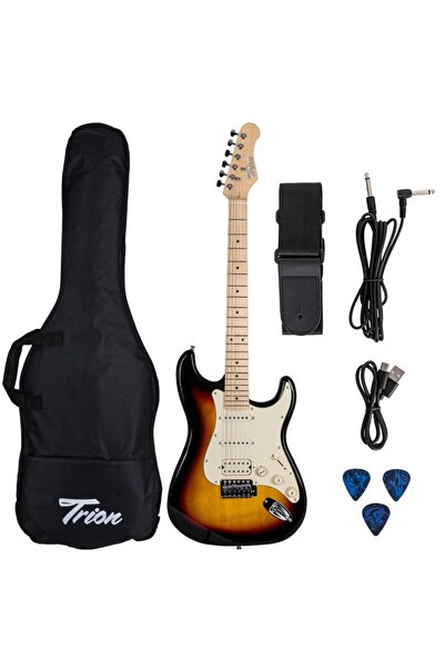 TRION TGP-112-SB Aksesuar ve Amfi Dahil Sunburst Elektro Gitar Seti