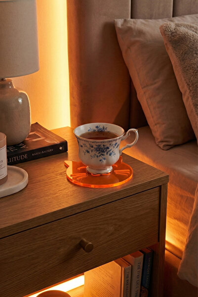 Pikas 6'lı Renkli Düz Kedi Figürlü Çok Amaçlı Pleksi Daire