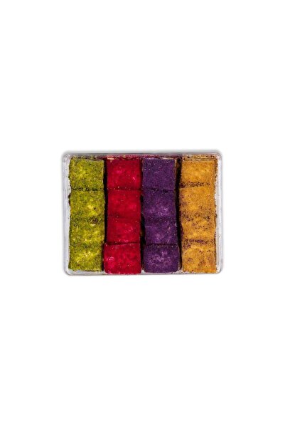 MEŞHUR SAFRANBOLU LOKUMCUSU Mixed Baklava Turkish Delight Crystal Box 215 Gr.