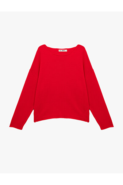 Koton Kayık Round Neck Long Sleeve Knitwear Sweater