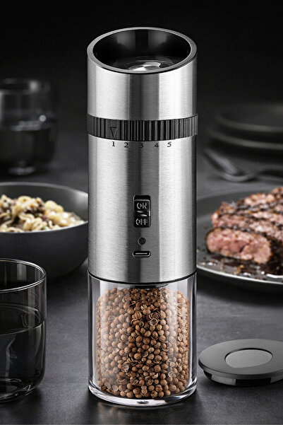 Prima Nova Gravity Paslanmaz Çelik Otomatik Tuz & Karabiber Öğütücü Şarjlı - ...