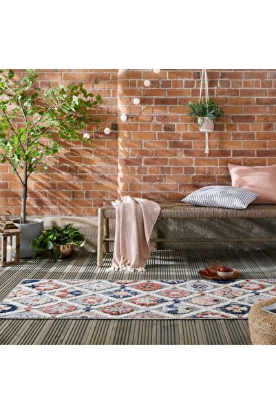 Talis Килим за открито Flora Grey за крос-кънтри 80X230 см, Flair Rugs