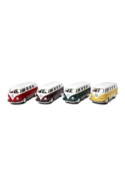 craftivio 1:32 Scale Metal Pull-Back Nostalgic Volkswagen T1 Minibus Vosvos Toy Car - Yellow (13 cm)