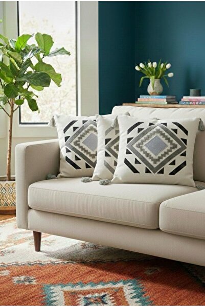 SİMEREV HALI HOME CONSEPT Κεντητό με διάτρητο σχέδιο, 3 τεμάχια, υφασμάτινο κ...