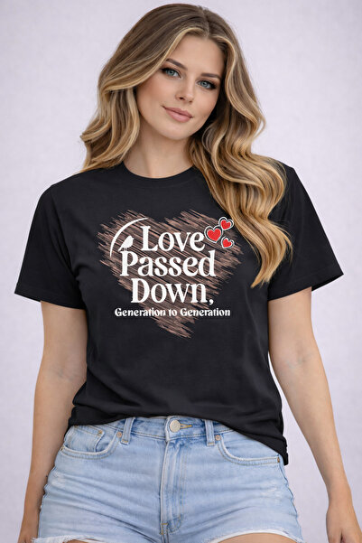 herkesemoda Tricou de bază cu imprimeu Love Passed Down