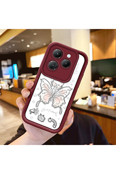 Hontinga حافظة هاتف من مادة السيليكون بنمط الفراشة مقاومة للصدمات متوافقة مع ...