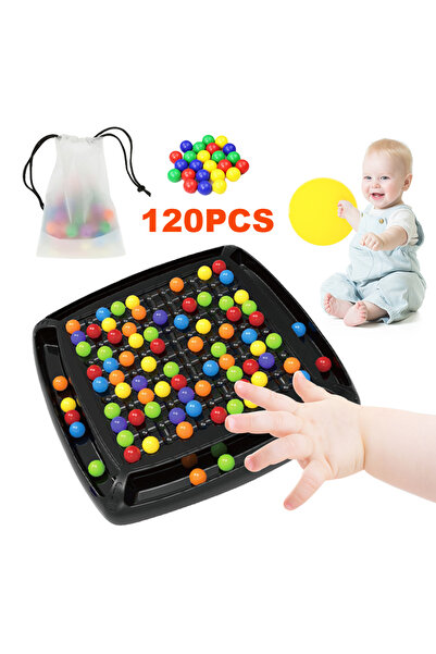 Choice1 لعبة لوحية ممتعة لإزالة كرات قوس قزح، تتضمن 120 قطعة، لعبة مطابقة ألو...