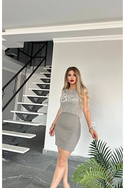 DAİSİES Γυναικείο αμάνικο φόρεμα με στάμπα