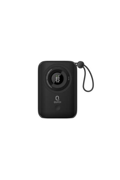 QUFEX 10,000mAh PD Portable Charger With Built-In Type-C Cable + iPhone - 22.5W