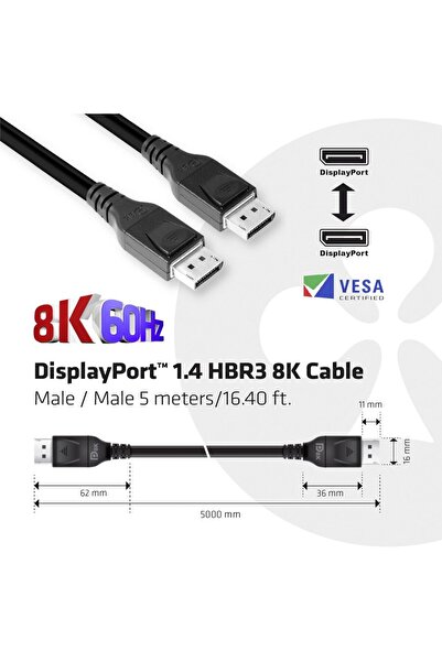 Club 3D Cable C3D DP 1.4 HBR3 8K M/M 5m