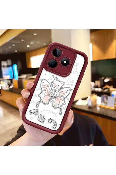 Hontinga حافظة هاتف من مادة السيليكون بنمط الفراشة مقاومة للصدمات ومتوافقة مع...